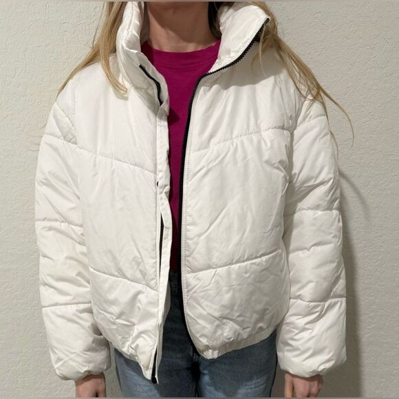 Wild Fable White Puffer Jacket Size L - Picture 4 of 6
